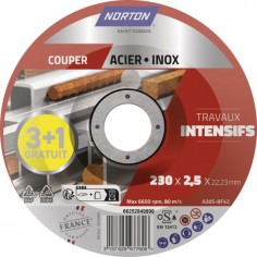 DISQUE A TRONCONNER  METAL 230X2.5X22 LOT 3+1 INTENSIF