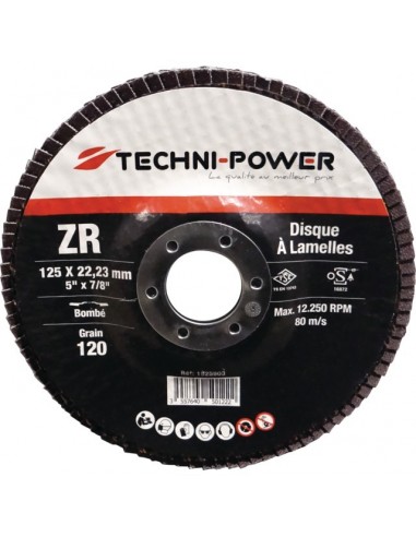 DISQUE A LAMELLES BOMBE 125 MM GRAIN 120 TECHNI-POWER