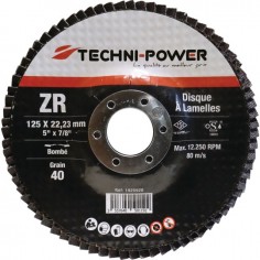 DISQUE A LAMELLES 125X1 GR40 ZIRCONIUM TECHNI-POWER