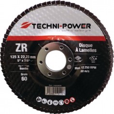 DISQUE A LAMELLES 125X1 GR60 ZIRCONIUM TECHNI-POWER