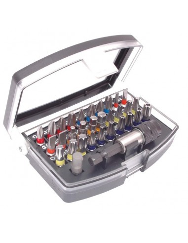 EMBOUTS DE VISSAGE A CODE COULEUR COFFRET DE 30 EMBOUTS RISS