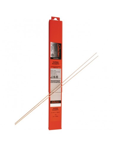BAGUETTE CUPROX ENROBE SOUDOBRASAGE LAITON D2 ETUI 1KG
