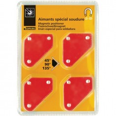 EQUERRE SOUDURE MAGNETIQUE PETIT MODELE BLISTER DE 4