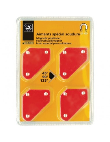 EQUERRE SOUDURE MAGNETIQUE PETIT MODELE BLISTER DE 4