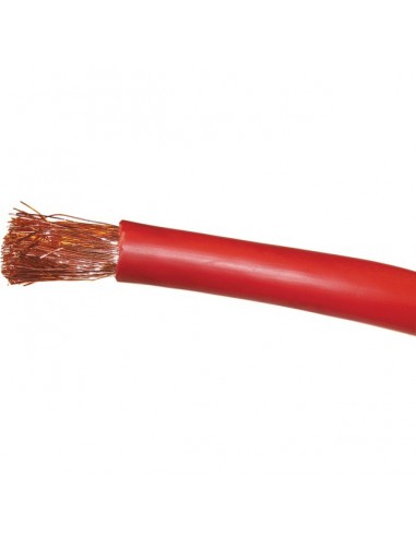 CABLE DE BATTERIE SOUDURE 35MM2 ROUGE ROULEAU DE 5M
