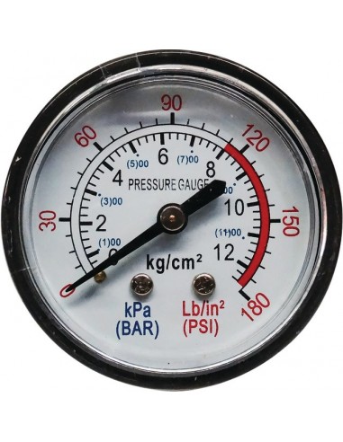 MANOMETRE Ø 52 MM 12 BAR POUR COMPRESSEUR 50 LITRES TECHNI-POWER 1940009