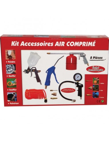 ACCESSOIRE PNEUMATIQUE HOMOLOGUE KIT DE 8 PIECES
