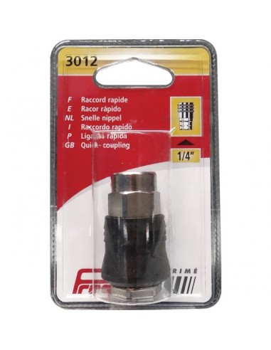 RACCORD RAPIDE FEMELLE FILETE FEMELLE 1/4 BLISTER
