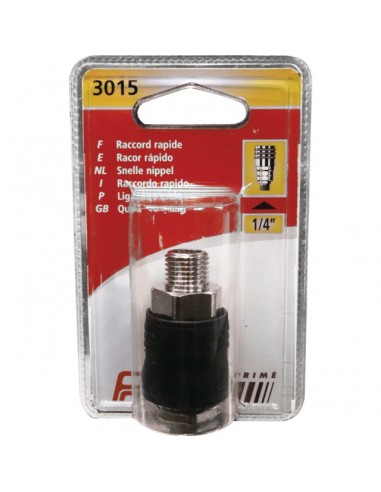 RACCORD RAPIDE FEMELLE FILETE MALE 1/4 BLISTER