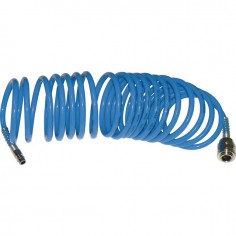 TUYAU AIR SPIRAL POLYURETHANE 6X8 MM AVEC RACCORDS RAPIDES LG 7