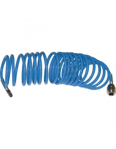 TUYAU AIR SPIRAL POLYURETHANE 6X8 MM AVEC RACCORDS RAPIDES LG 7