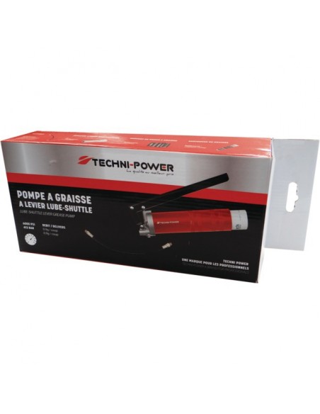 POMPE A GRAISSE A LEVIER POUR CARTOUCHE VISSER AVEC FLEXIBLE TECHNI-POWER