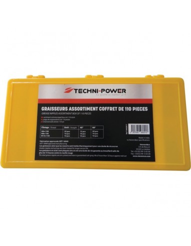 GRAISSEURS ASSORTIMENT COFFRET DE 110 PIECES TECHNI-POWER
