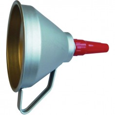 ENTONNOIR METAL 160 MM AVEC BEC RIGIDE ET FILTRE LAITON