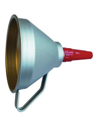 ENTONNOIR METAL 160 MM AVEC BEC RIGIDE ET FILTRE LAITON