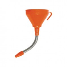 ENTONNOIR PLASTIQUE 160 MM AVEC BEC FLEXIBLE METAL ET FILTRE LAITON