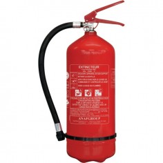EXTINCTEUR A POUDRE ABC 6KG NORME PED AVEC SUPPORT MURAL