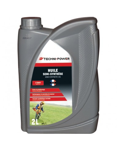 HUILE 2 TEMPS SEMI-SYNTHESE BIDON 2L TECHNI-POWER