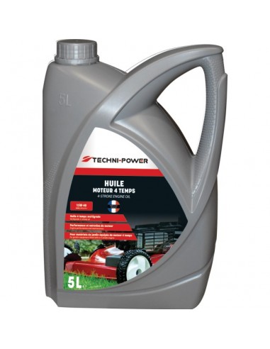 HUILE 4 TEMPS MOTOCULTURE 15W40 BIDON 5L TECHNI-POWER