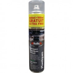 NETTOYANT RENOVATEUR PLASTIQUE BRILLANT AEROSOL 500+100ML HOLTS