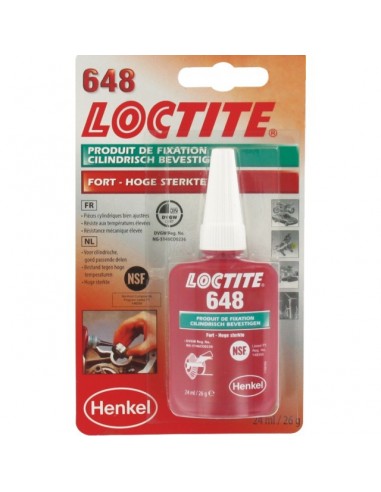 FIXATION A RESISTANCE ELEVEE ET HAUTE TEMPERATURE BLOCKPRESS 648 FLACON 24 ML