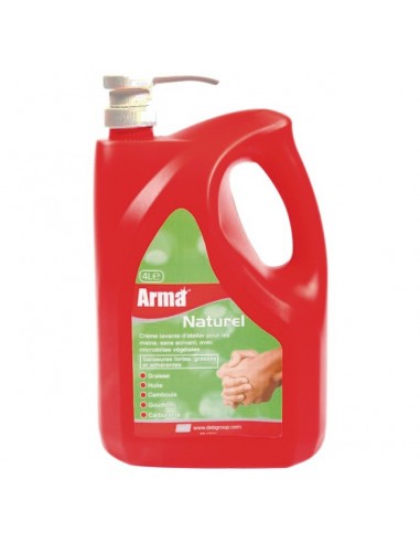 SAVON NATUREL SALISSURES FORTES BIDON AVEC POUSSOIR 4L ARMA