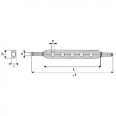 BARRE D'ATTELAGE LG 685 9 TROUS CAT1 2