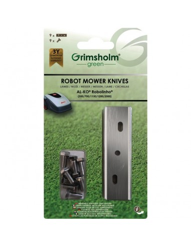 LAMES POUR AL-KO ROBOLINHO LE BLISTER DE 9