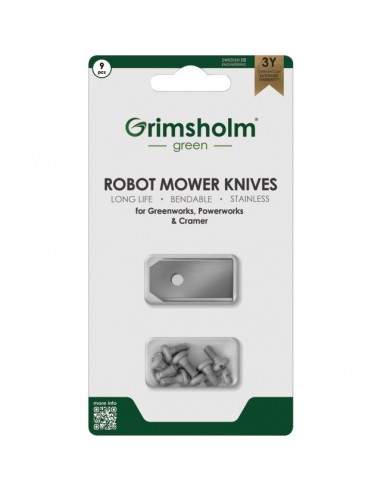 LAME POUR ROBOT DE TONTE GREENWORKS / CRAMER BLISTER DE 9