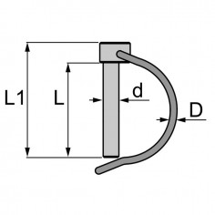 GOUPILLE CLIPS POUR TUBE 10X55 MM BLISTER DE 2 2