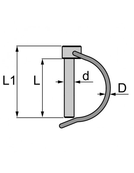 GOUPILLE CLIPS POUR TUBE 10X55 MM BLISTER DE 2