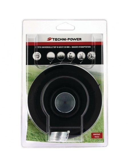 TETE UNIVERSELLE TAP-N-GO Ø 130 MM + BAGUE DE REDUCTION TECHNI-POWER