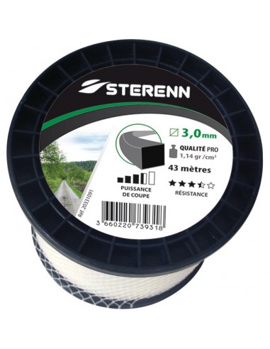 FIL DE DEBROUSSAILLEUSE CARRE STERENN Ø 3 MM 43M