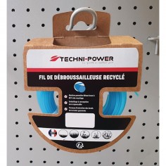 FIL DE DEBROUSSAILLEUSE ROND RECYCLE Ø 1.6 MM / 15 M TECHNI-POWER 2