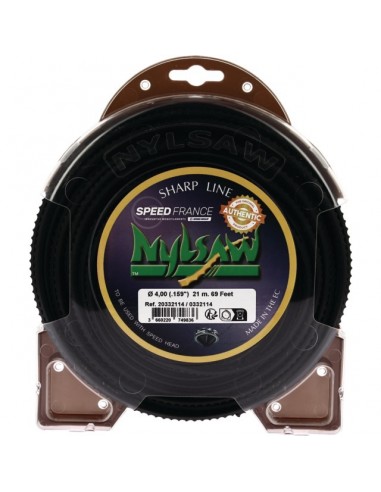 FIL DE DEBROUSSAILLEUSE DENTE NYLSAW Ø 4 MM 21M