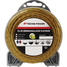 FIL DE DEBROUSSAILLEUSE TORSADE PLATINIUM Ø 4 MM / 7 M TECHNI-POWER