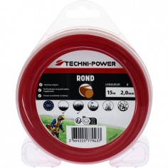 FIL DE DEBROUSSAILLEUSE ROND Ø 2 MM BLISTER DE 15M TECHNI-POWER