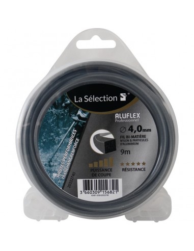 FIL DE DEBROUSSAILLEUSE CARRE ALUFLEX Ø 4 MM 9M