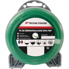 FIL DE DEBROUSSAILLEUSE ONDULE SPCX PRO Ø 2 MM / 15 M TECHNI-POWER