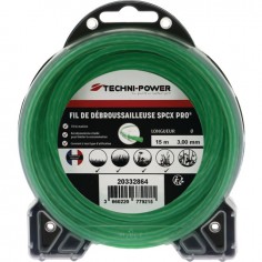 FIL DE DEBROUSSAILLEUSE ONDULE SPCX PRO Ø 3 MM / 15 M TECHNI-POWER
