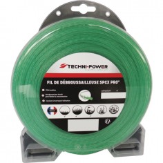 FIL DE DEBROUSSAILLEUSE ONDULE SPCX PRO Ø 4 MM / 31 M TECHNI-POWER