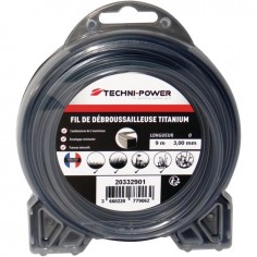 FIL DE DEBROUSSAILLEUSE CARRE DOUBLE PEAU TITANIUM Ø 3
