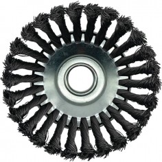 BROSSE DE DESHERBAGE METALLIQUE BRINS ACIER Ø 150 MM ALESAGE Ø 25 2