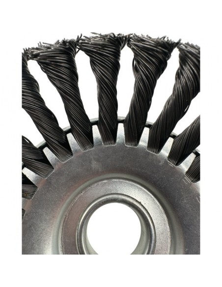 BROSSE DE DESHERBAGE METALLIQUE BRINS ACIER Ø 150 MM ALESAGE Ø 25,4 MM