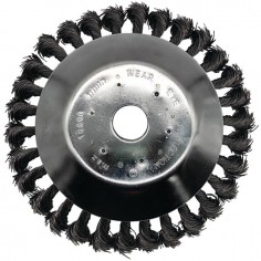 BROSSE DE DESHERBAGE METALLIQUE BRINS ACIER Ø 200 MM ALESAGE Ø 25