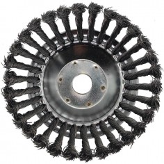 BROSSE DE DESHERBAGE METALLIQUE BRINS ACIER Ø 200 MM ALESAGE Ø 25 2