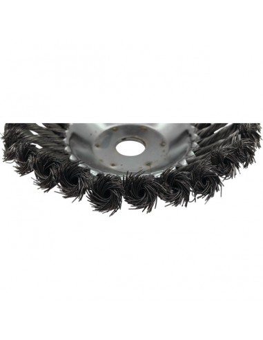 BROSSE DE DESHERBAGE METALLIQUE BRINS ACIER Ø 200 MM ALESAGE Ø 25,4 MM