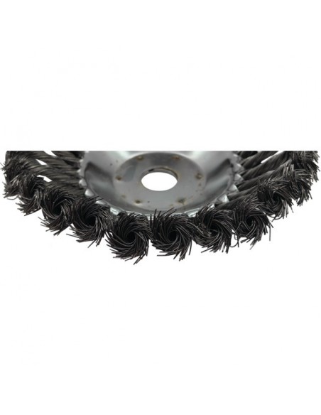 BROSSE DE DESHERBAGE METALLIQUE BRINS ACIER Ø 200 MM ALESAGE Ø 25,4 MM
