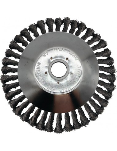 BROSSE DE DESHERBAGE METALLIQUE BRINS ACIER RENFORCE Ø 200 MM ALESAGE Ø 25