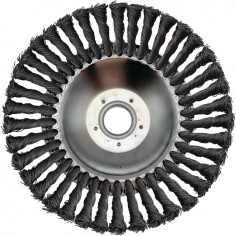 BROSSE DE DESHERBAGE METALLIQUE BRINS ACIER RENFORCE Ø 200 MM ALESAGE Ø 25 2